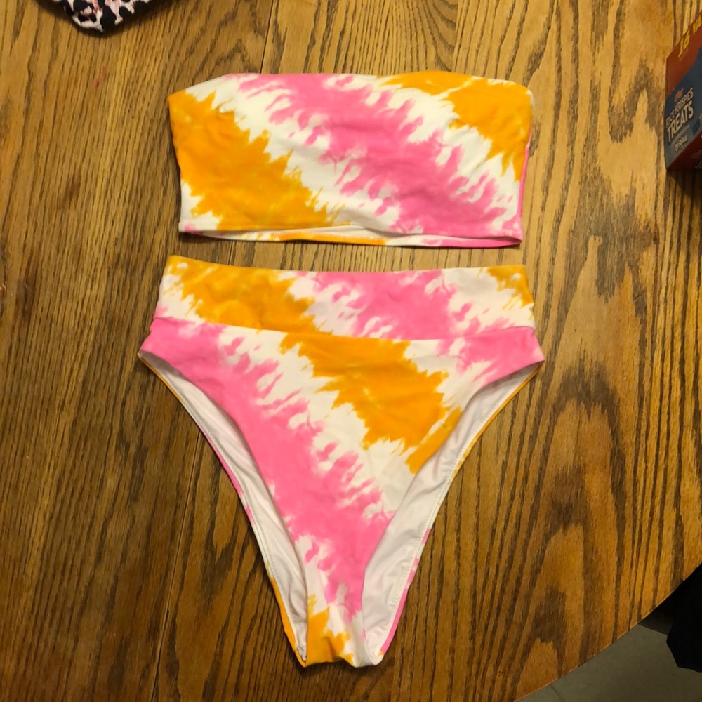 Aerie Pink and Orange Bathing suit